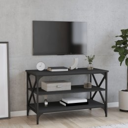 Szafka pod TV, czarna, 80x40x50 cm, materiał drewnopochodny Lumarko!