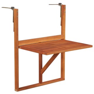 Wiszący stolik balkonowy, 64,5x44x80 cm, lite drewno akacjowe Lumarko!