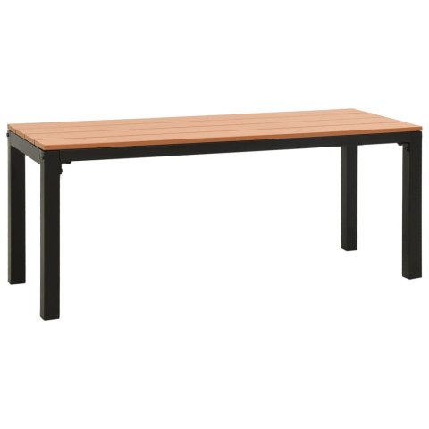 Ławka ogrodowa, 110 cm, stal i WPC, brązowo-czarna Lumarko!
