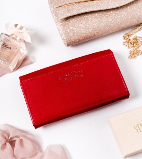 Skórzany portfel damski z zewnętrzną kieszenią — Peterson Lumarko!