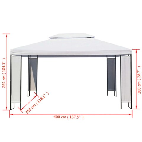 Biała altana, 3 x 4 m Lumarko!