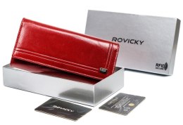 Skórzany portfel damski na karty z ochroną RFID Protect — Rovicky Lumarko!