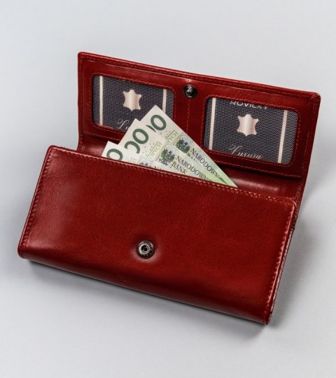 Skórzany portfel damski na karty z ochroną RFID Protect — Rovicky Lumarko!