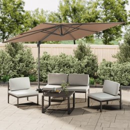 Parasol wiszący na aluminiowym słupku, taupe, 400x300 cm Lumarko!