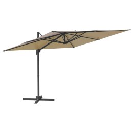 Parasol wiszący na aluminiowym słupku, taupe, 400x300 cm Lumarko!