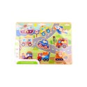 Drewniane Puzzle Montessori Transport Pojazdy Z Pinezkami Do Dopasowania Lumarko!