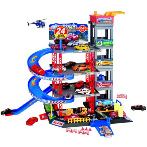 WOOPIE Wielopoziomy Parking Garaż Myjnia Auta Helikopter + Akc. Lumarko!