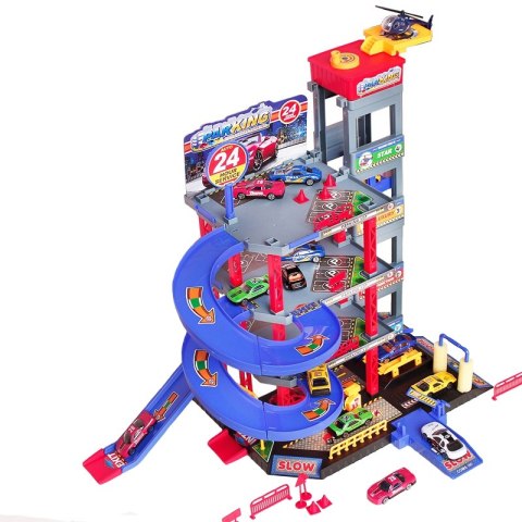 WOOPIE Wielopoziomy Parking Garaż Myjnia Auta Helikopter + Akc. Lumarko!