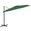 Wiszący parasol z LED, zielony, 400x300 cm Lumarko!