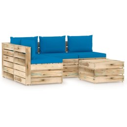 5-cz. zestaw wypoczynkowy do ogrodu, z poduszkami, drewniany Lumarko!
