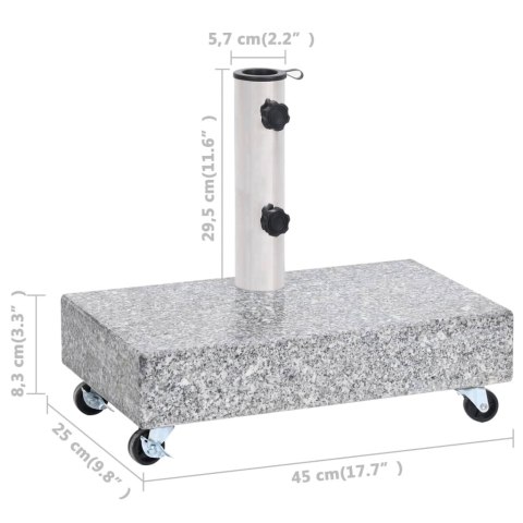 Stojak pod parasol, jasnoszary, 45x25x8,3 cm, granitowy Lumarko!