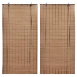 Bambusowe rolety, 2 szt., 100 x 160 cm, brązowe Lumarko!