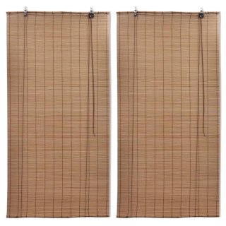 Bambusowe rolety, 2 szt., 100 x 160 cm, brązowe Lumarko!