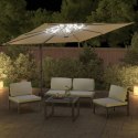 Wiszący parasol z LED, piaskowy, 400x300 cm Lumarko!