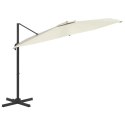 Wiszący parasol z LED, piaskowy, 400x300 cm Lumarko!