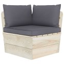 Ogrodowa sofa narożna z palet z poduszkami, impregnowany świerk Lumarko!