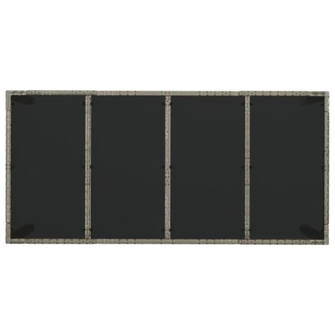 9-cz. zestaw wypoczynkowy do ogrodu, poduszki, rattan PE, szary Lumarko!