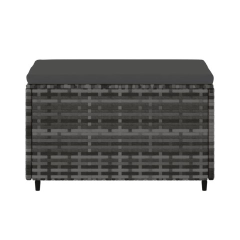 Podnóżek ogrodowy z poduszką, szary, polirattan Lumarko!