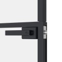Drzwi wewnętrzne, czarne, 93x201,5 cm, szkło i aluminium Lumarko!