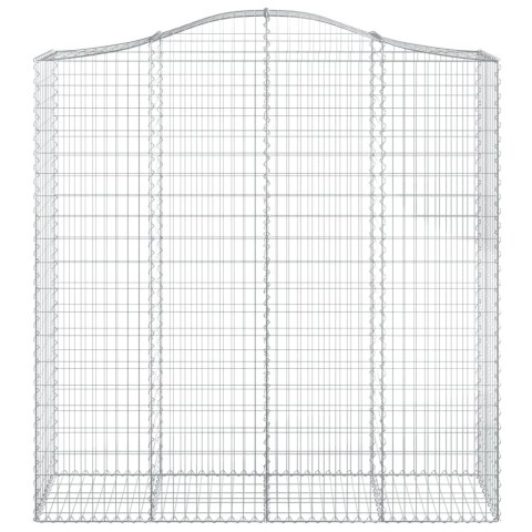 Kosze gabionowe, 2 szt, 200x50x200/220cm, galwanizowane żelazo Lumarko!