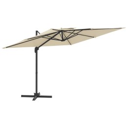 Wiszący parasol z podwójną czaszą, piaskowy, 400x300 cm Lumarko!