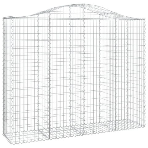 Kosze gabionowe, 2 szt, 200x50x160/180 cm, galwanizowane żelazo Lumarko!
