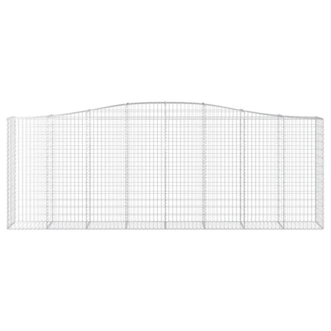 Kosze gabionowe, 2 szt, 400x50x140/160 cm, galwanizowane żelazo Lumarko!