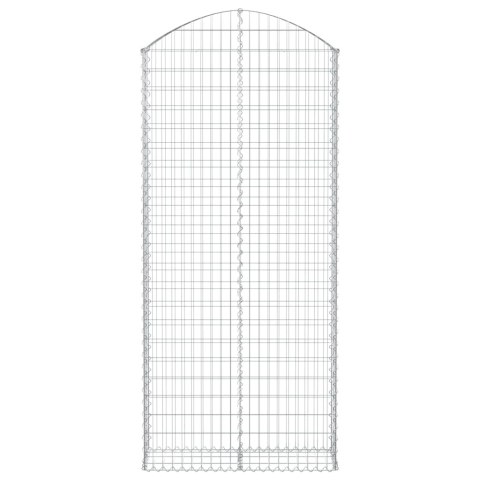 Łukowaty kosz gabionowy 100x30x220/240 cm, galwanizowane żelazo Lumarko!