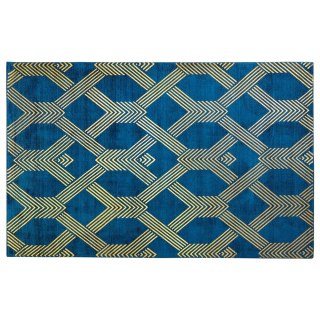 Dywan z wiskozy 140 x 200 cm niebieski VEKSE