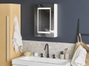 Szafka łazienkowa wisząca z lustrem LED 40 x 60 cm biała MALASPINA Lumarko!