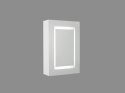 Szafka łazienkowa wisząca z lustrem LED 40 x 60 cm biała MALASPINA Lumarko!