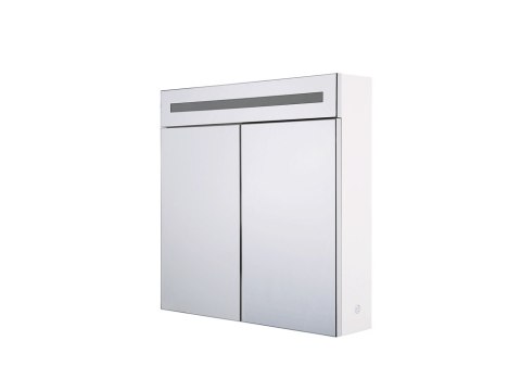 Szafka łazienkowa wisząca z lustrem LED 60 x 60 cm biała JARAMILLO