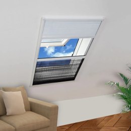 Plisowana moskitiera okienna z roletą, aluminium, 80x120 cm Lumarko!