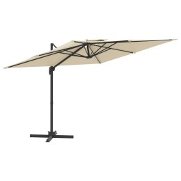 Wiszący parasol z podwójną czaszą, piaskowy, 300x300 cm Lumarko!