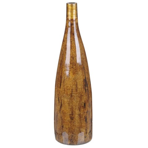 Wazon na kwiaty z terakoty 52 cm brązowy BURGOS