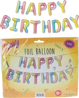 Balon Foliowy Wszystkiego Najlepszego Kolorowy Happy Birthday Lumarko!
