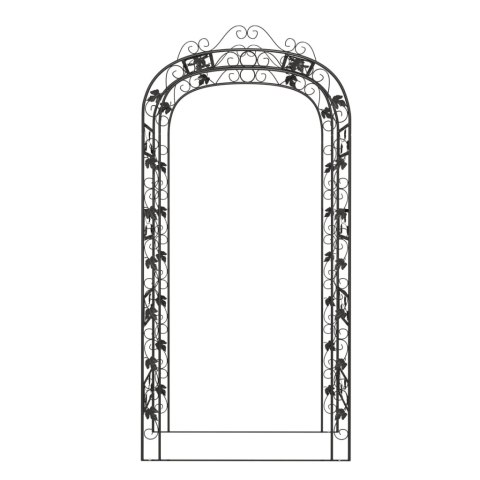 Pergola ogrodowa, czarna, 116x45x240 cm, stalowy Lumarko!