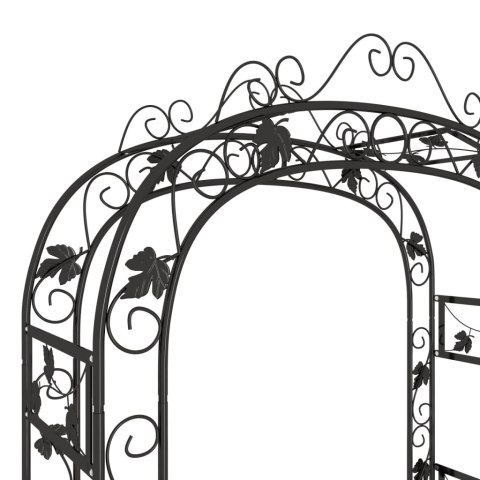 Pergola ogrodowa, czarna, 116x45x240 cm, stalowy Lumarko!