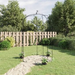 Pergola ogrodowa, czarna, Ø180x255 cm, stalowa Lumarko!