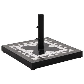 Kwadratowa podstawa pod parasol, czarno-biała, 12 kg Lumarko!