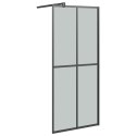 Ścianka prysznicowa z półką, czarna, 100x195 cm ESG i aluminium Lumarko!