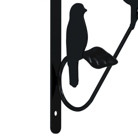 Wieszaki na doniczki, 4 szt., czarne, stal Lumarko!