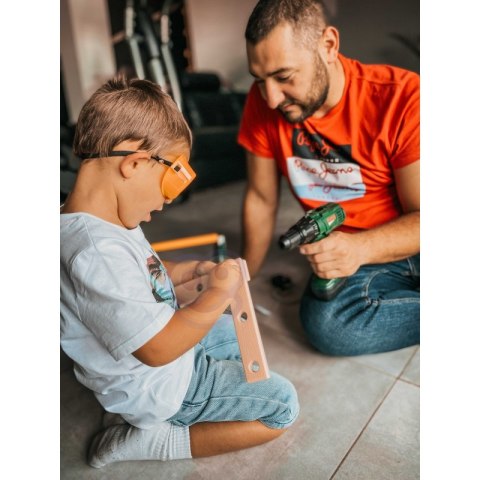 WOOPIE Duża Skrzynka z Narzędziami dla Dzieci Zestaw Majsterkowicza Wkrętarko-Wiertarka 15 el. Lumarko!