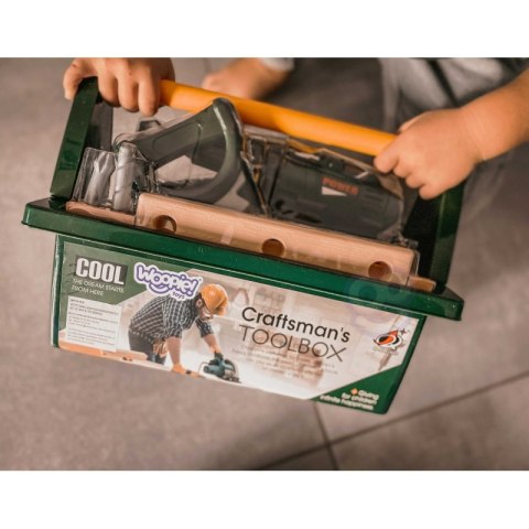 WOOPIE Duża Skrzynka z Narzędziami dla Dzieci Zestaw Majsterkowicza Wkrętarko-Wiertarka 15 el. Lumarko!