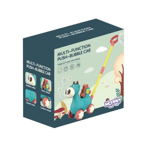 WOOPIE Pchacz Krówka do Pchania z Dźwiękiem i Bańkami Mydlanymi Niebieska Lumarko!
