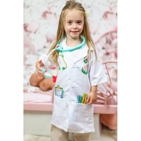 Strój Fartuch Lekarza Doktora Ubranko Dla Dzieci Do Ok. 120 Cm Lumarko!