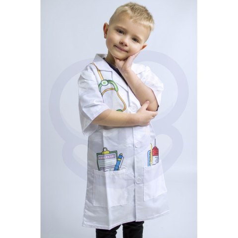 Strój Fartuch Lekarza Doktora Ubranko Dla Dzieci Do Ok. 120 Cm Lumarko!