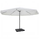 Biały parasol ogrodowy z przenośną aluminiową podstawą Lumarko!