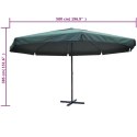 Parasol z aluminium, 500 cm, zielony Lumarko!