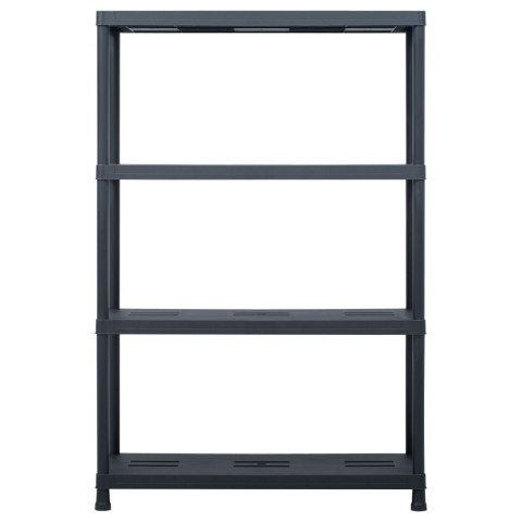Regały magazynowe, 2 szt., czarne, 220 kg, 90x40x138 cm Lumarko!